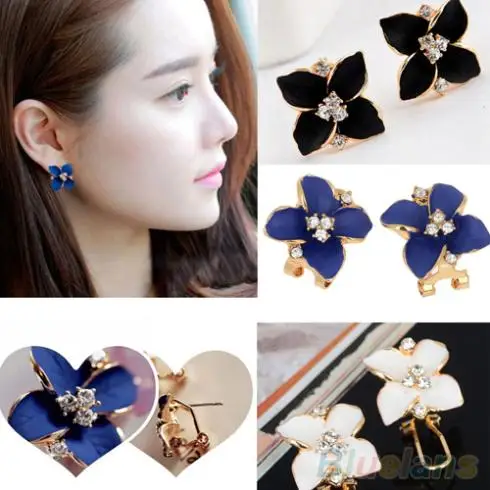 Elegant Fashion Cute Lady Girl Blue Flower Charms Crystal Ear Studs Earrings 1S5D
Elegant Fashion Cute Lady Girl Blue Flower Charms Crystal Ear Studs Earrings 1S5D