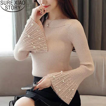 womens sweaters 2018 winter knit sweater women harajuku pullover Office Lady Slash neck Flare Sleeve Beading Solid 1558 45
womens sweaters 2018 winter knit sweater women harajuku pullover Office Lady Slash neck Flare Sleeve Beading Solid 1558 45