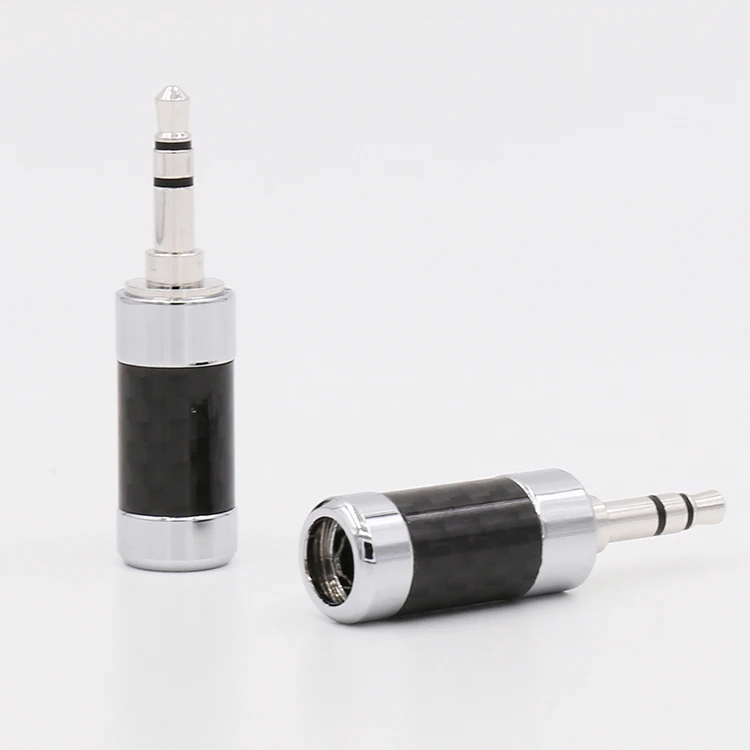 2 шт. медные Родиевые мини разъёмы 3 5 мм из углеродного волокна|plug 3.5mm|rhodium plug3 plug |