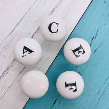 Cute for Kids Room Vintage Cabinet Knobs and Pulls 8 Pack Ceramic White Painted with ABC Letter Design 
Cute for Kids Room Vintage Cabinet Knobs and Pulls 8 Pack Ceramic White Painted with ABC Letter Design