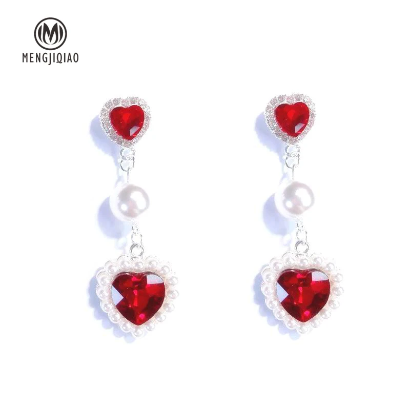 MENGJIQIAO 2018 New Korean Fashion Crystal Heart Dangle Earrings For Women Party Accessories Simulated Pearl Boucle D'oreille
MENGJIQIAO 2018 New Korean Fashion Crystal Heart Dangle Earrings For Women Party Accessories Simulated Pearl Boucle D'oreille