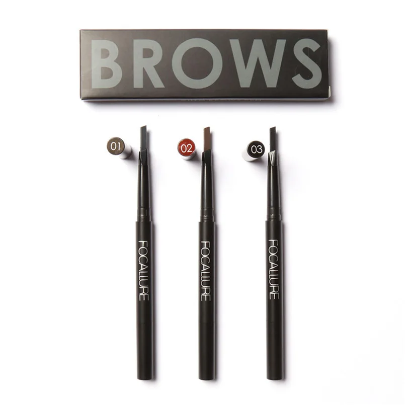 FOCALLURE Brand Automatic Double Head Eyebrow Pen with Brush Natural Long Lasting Eyebrow Enhances Pencil 3 Colors Eyes Pigments
FOCALLURE Brand Automatic Double Head Eyebrow Pen with Brush Natural Long Lasting Eyebrow Enhances Pencil 3 Colors Eyes Pigments