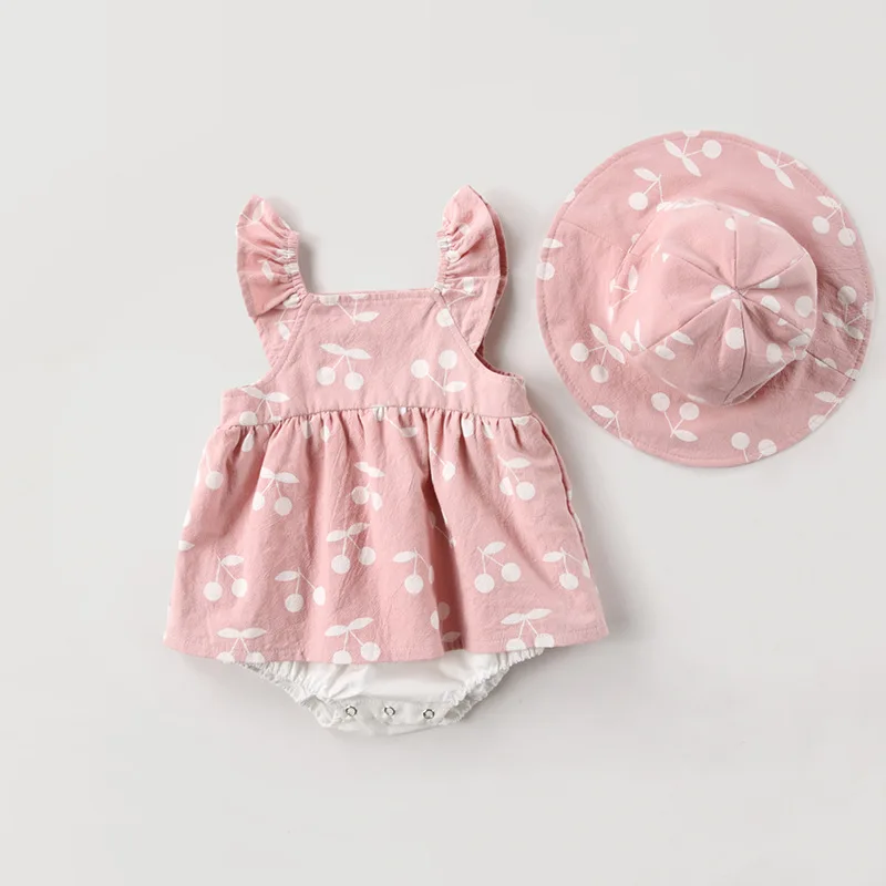 New Baby Clothes baby rompers New Summer Clothes 2019 spring Fashion cute cherry Prints kids clothing rompers dress with hat
New Baby Clothes baby rompers New Summer Clothes 2019 spring Fashion cute cherry Prints kids clothing rompers dress with hat