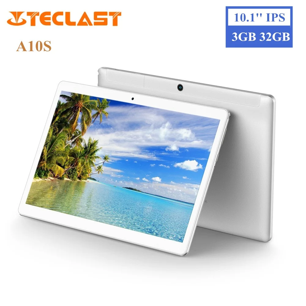 

Teclast A10S Tablet PC 10.1 inch IPS Android 7.0 MTK 8163 Quad Core 1.3GHz 2GB RAM 32GB ROM Tablet Dual Camera Dual WiFi 6000mAh