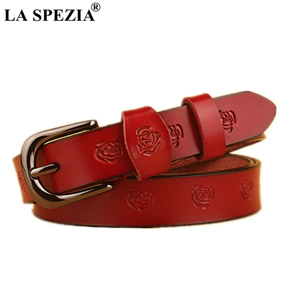 LA SPEZIA Red Belt Women Real Leather Pin Buckle Belts Female Vintage Double Loop Genuine Cow Leather Embossed Flower Waist Belt
LA SPEZIA Red Belt Women Real Leather Pin Buckle Belts Female Vintage Double Loop Genuine Cow Leather Embossed Flower Waist Belt