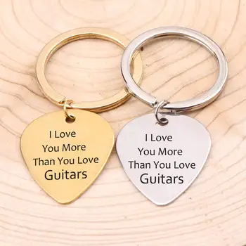 I Love You More Than You Love Guitars Engraved Key Chain Guitar Pick Gift To Boyfriend Lover Fashion Pendant Car Keyring Jewelry
I Love You More Than You Love Guitars Engraved Key Chain Guitar Pick Gift To Boyfriend Lover Fashion Pendant Car Keyring Jewelry