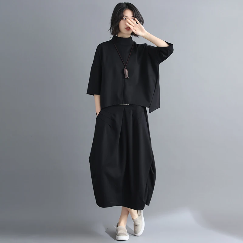 Plus Size 4xl Casual Top And Skirt Loose Pullover Women Sets Clothes Harajuku Two Piece Set Summer Camisa Women Set Skirt Set
Plus Size 4xl Casual Top And Skirt Loose Pullover Women Sets Clothes Harajuku Two Piece Set Summer Camisa Women Set Skirt Set
