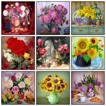 Diamond Embroidery Flowers & Vase Patterns Diamond Mosaic Cross Stitch Full Square / Round Rhinestones Painting Wall Art Crafts
Diamond Embroidery Flowers & Vase Patterns Diamond Mosaic Cross Stitch Full Square / Round Rhinestones Painting Wall Art Crafts