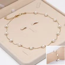 Jewelry-Set Bracelets Short Beads Engagement-Chain Pearl Wedding Women Party Hesiod Charm Jewelry-Set Bracelets Short Beads Engagement-Chain Pearl Wedding Women Party Hesiod Charm