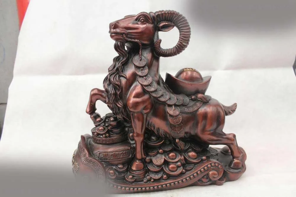 14"Chinese Folk Fengshui Bronze Zodiac Year Money drawing Yuan Bao Sheep Statue DSD66
14"Chinese Folk Fengshui Bronze Zodiac Year Money drawing Yuan Bao Sheep Statue DSD66