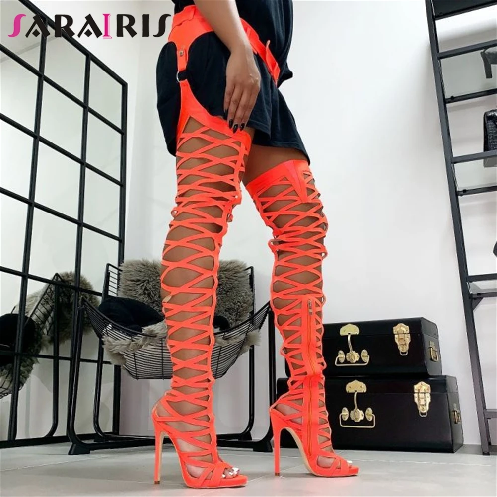 SARAIRIS New INS Thigh High Sandals Sexy Gladiator Boots Rihanna Style Ladies High Heels Boots Party Woman Summer Sandals 2019
SARAIRIS New INS Thigh High Sandals Sexy Gladiator Boots Rihanna Style Ladies High Heels Boots Party Woman Summer Sandals 2019