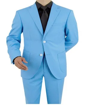 man suit 2 button suit suit sky blue coat clothes pants tailor custom-made for the wedding the groom's best man
man suit 2 button suit suit sky blue coat clothes pants tailor custom-made for the wedding the groom's best man