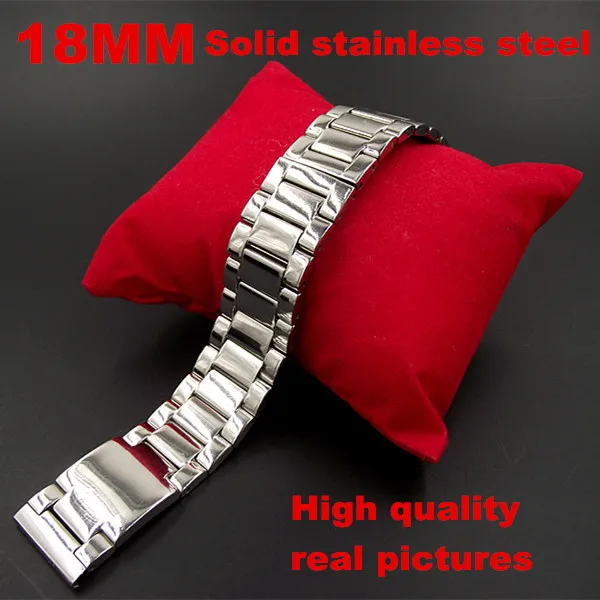 New arrived - 1PCS High quality 18MM Solid Stainless Steel links Watch band Watch strap silver color - 110501
New arrived - 1PCS High quality 18MM Solid Stainless Steel links Watch band Watch strap silver color - 110501