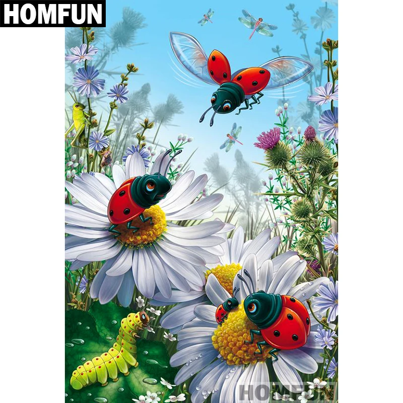 HOMFUN Full Square/Round Drill 5D DIY Diamond Painting "Ladybug & daisy" Embroidery Cross Stitch 5D Home Decor Gift A01371
HOMFUN Full Square/Round Drill 5D DIY Diamond Painting "Ladybug & daisy" Embroidery Cross Stitch 5D Home Decor Gift A01371