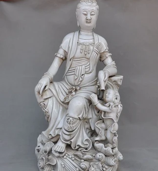 China Buddhism joss Dehua Old Porcelain Boy Kwan-yin Guanyin Bodhisattva Statue
China Buddhism joss Dehua Old Porcelain Boy Kwan-yin Guanyin Bodhisattva Statue