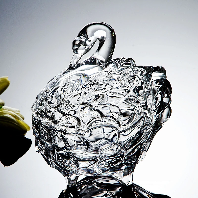 Crystal Glass Swan Sculpture Storage Organizer Jar Decorative Serving Bowl Tableware Canister Gift Craft Ornament Accessories
Crystal Glass Swan Sculpture Storage Organizer Jar Decorative Serving Bowl Tableware Canister Gift Craft Ornament Accessories