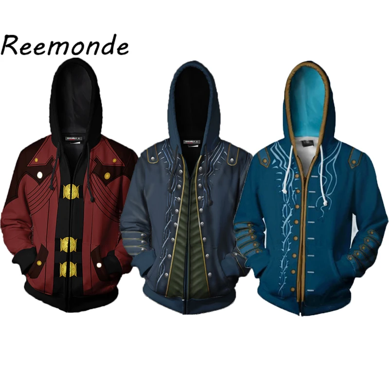 Game Devil May Cry Costumes Cosplay Men's Coat Hoodie Sweatshirts 3D Hoodies Zip Up Full Print Hoody Spring Streetwear Tops
Game Devil May Cry Costumes Cosplay Men's Coat Hoodie Sweatshirts 3D Hoodies Zip Up Full Print Hoody Spring Streetwear Tops