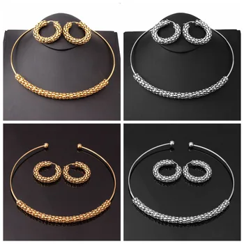 8mm Fashion Popular Cute Womens Stainless Steel Silver Gold Choker Collar Necklace&Hoop Earrings Jewelry Sets 35g
8mm Fashion Popular Cute Womens Stainless Steel Silver Gold Choker Collar Necklace&Hoop Earrings Jewelry Sets 35g