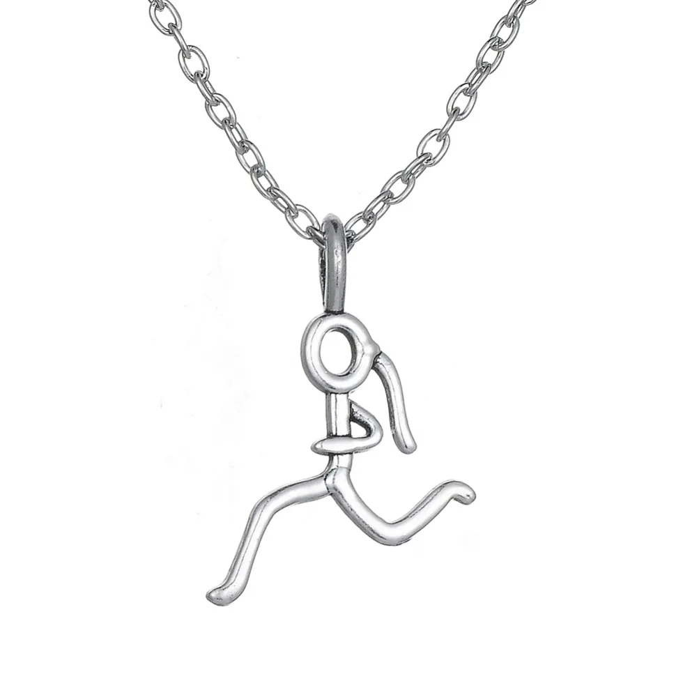 Running girl figure runner necklace zinc alloy antique silver plated by Sports retail center
Running girl figure runner necklace zinc alloy antique silver plated by Sports retail center