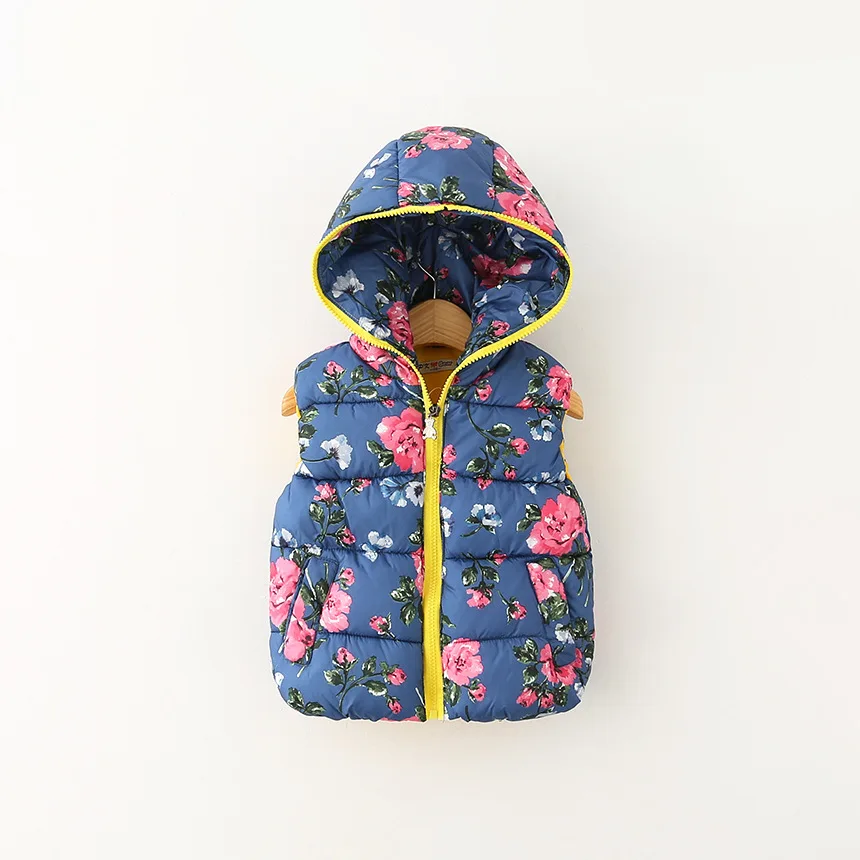 children vest winter brand floral print with hooded baby girls waistcoat warm thicken kids clothes 3 colors
children vest winter brand floral print with hooded baby girls waistcoat warm thicken kids clothes 3 colors