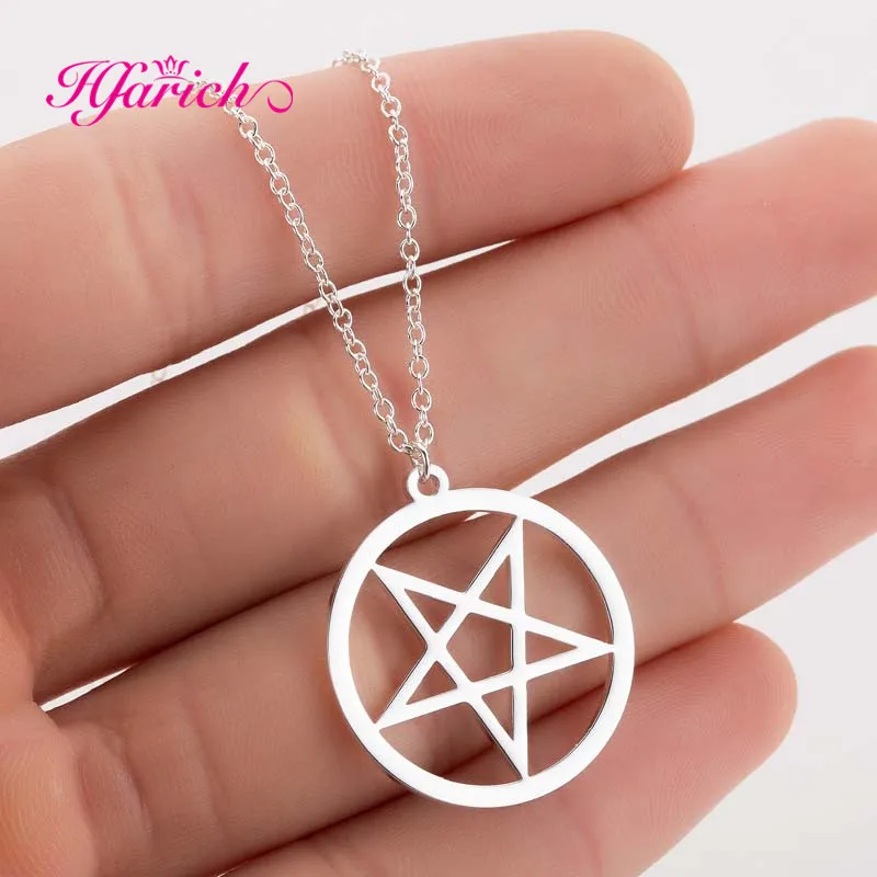 Hfarich Devil's Trap Round Pentagram Pentacle Vintage Pendant Necklace for Girls Movie Magic Array Jewelry Wholesale 2019
Hfarich Devil's Trap Round Pentagram Pentacle Vintage Pendant Necklace for Girls Movie Magic Array Jewelry Wholesale 2019
