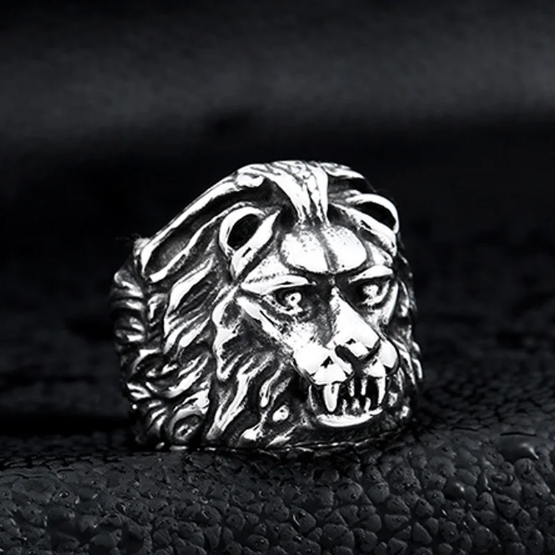 Vintage Punk Mens Signet Animal Lion Rings Never Fade Cool 316L Stainless Steel Biker Ring High Quality Party Jewelry Gift
Vintage Punk Mens Signet Animal Lion Rings Never Fade Cool 316L Stainless Steel Biker Ring High Quality Party Jewelry Gift