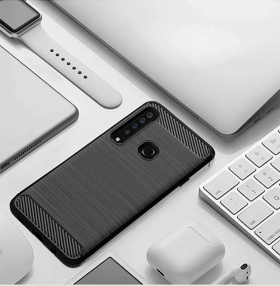 Luxury Cases For Samsung A9 2018 Case Silicon Shockproof Plain Carbon Fiber Cover for Case Samsung Galaxy A9 2018 TPU Coque (3)