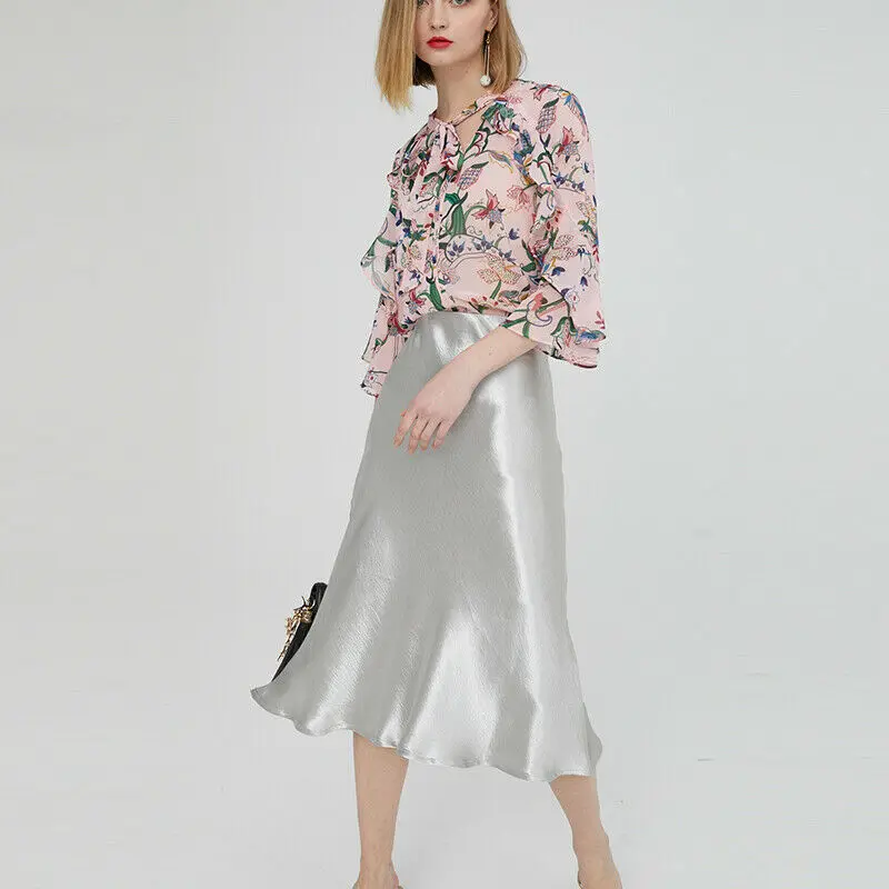 Fashion Women's Glossy Skirts Metallic Shiny PVC Wet Look High Waist Midi Skirt Ruffled Nylon Comfortable Evening Bright Skirt
Fashion Women's Glossy Skirts Metallic Shiny PVC Wet Look High Waist Midi Skirt Ruffled Nylon Comfortable Evening Bright Skirt