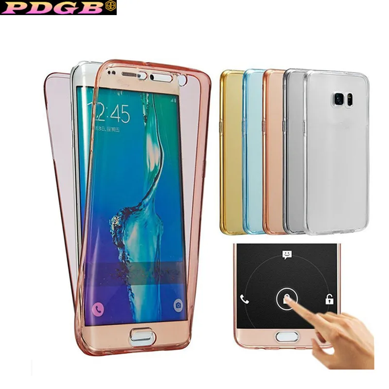 2 in 1 Clear TPU Case For Samsung Galaxy A3 A5 A7 2017 2016 A8 A6 Plus 2018 S3 S4 S5 S6 S7 Edge S8 S9 Note 8 9 Full body Cover | Мобильные
