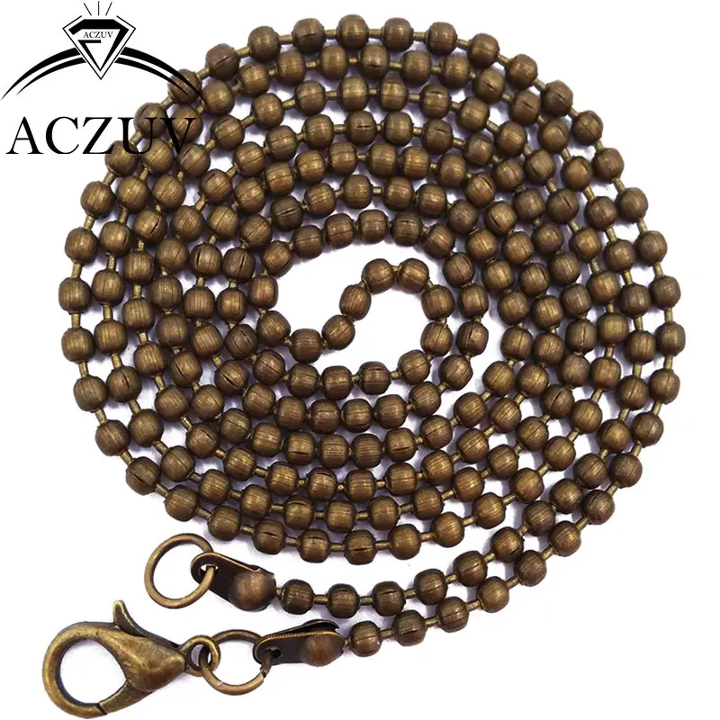 100pcs Antique Bronze 2.4mm Bead Chains 40cm to 80cm Metal Ball Chain Necklace with 12mm Lobster Clasp BBC014
100pcs Antique Bronze 2.4mm Bead Chains 40cm to 80cm Metal Ball Chain Necklace with 12mm Lobster Clasp BBC014