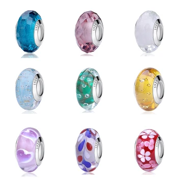 New Original 100% 925 Sterling Silver Glass Bead Murano Colorful Heart Flower Charms Fit Bracelet DIY Women Jewelry
New Original 100% 925 Sterling Silver Glass Bead Murano Colorful Heart Flower Charms Fit Bracelet DIY Women Jewelry