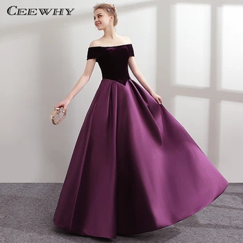 CEEWHY Off Shoulder Purple Evening Dress Satin Women Long Dress Evening Gown Vestido de Festa Longo Robe Longue Formal Dress
CEEWHY Off Shoulder Purple Evening Dress Satin Women Long Dress Evening Gown Vestido de Festa Longo Robe Longue Formal Dress