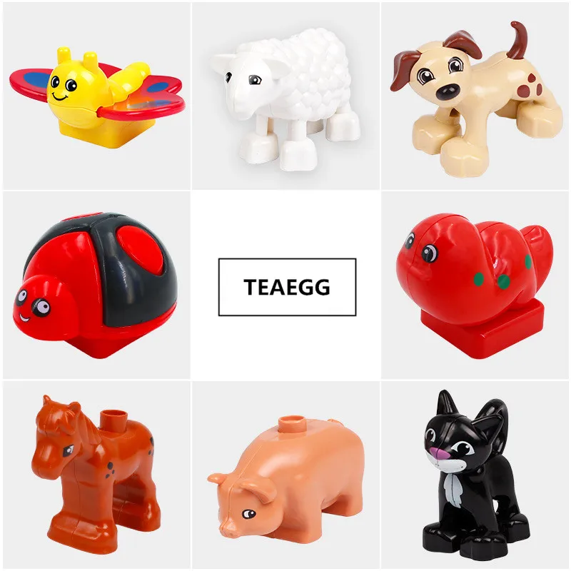 Big Size Animal Duplo Model Figures Building Block Butterfly Dog Cat Piggy ladybug Set Compatible With Legoingly Toys kid Gift
Big Size Animal Duplo Model Figures Building Block Butterfly Dog Cat Piggy ladybug Set Compatible With Legoingly Toys kid Gift