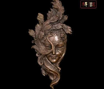 Chinese Bronze Copper Abstract Art Sculpture Peacock Girl Statue Statuary Mask
Chinese Bronze Copper Abstract Art Sculpture Peacock Girl Statue Statuary Mask