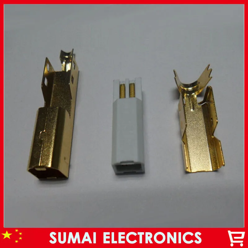 10pcs/lot 3u high quality gold plating DIY USB 2.0 B type male plug jack wire bonding
10pcs/lot 3u high quality gold plating DIY USB 2.0 B type male plug jack wire bonding