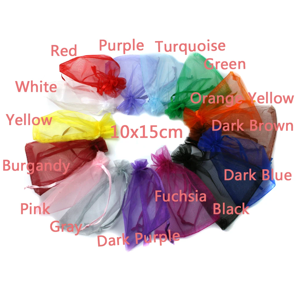 10pcs/bag Selection 15 Colors Jewelry bag 10x15cm organza jewelry packaging display & Jewelry Pouches, free shipping
10pcs/bag Selection 15 Colors Jewelry bag 10x15cm organza jewelry packaging display & Jewelry Pouches, free shipping