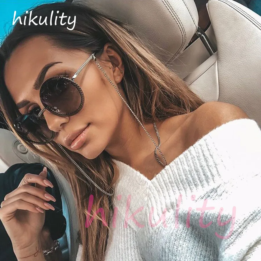 90416a (NO CHAIN) New 2019 France Stylish Luxury Round Sunglasses Women Brand Designer Gradient Lens Vintage Sun Glasses Female 
90416a (NO CHAIN) New 2019 France Stylish Luxury Round Sunglasses Women Brand Designer Gradient Lens Vintage Sun Glasses Female
