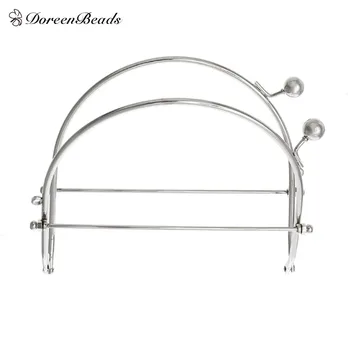 DoreenBeads Metal Frame Kiss Clasp Purse Handles Half Round dull silver color Ball(Open Size:27.8cm x15.5cm)16.5cm x14cm,1 Pc
DoreenBeads Metal Frame Kiss Clasp Purse Handles Half Round dull silver color Ball(Open Size:27.8cm x15.5cm)16.5cm x14cm,1 Pc