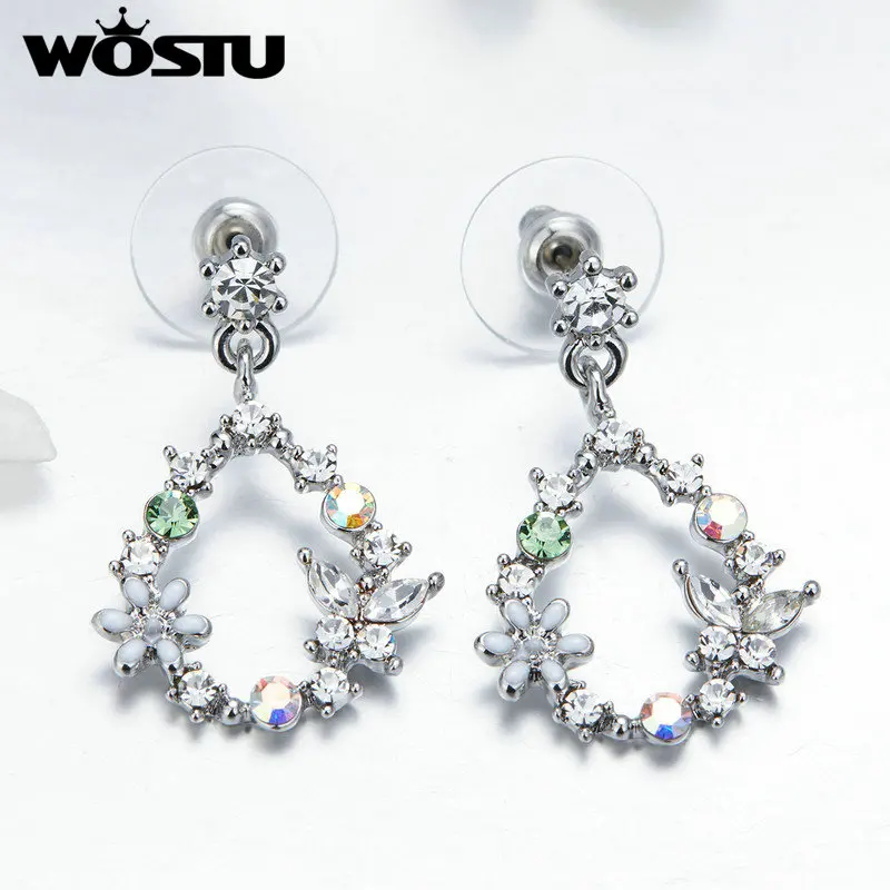 WOSTU Hot Sale Butterfly Flower Delicate Earrings Water Drop Shape Shiny Zircon Earrings For Women Fashion Drop Earrring FOE018
WOSTU Hot Sale Butterfly Flower Delicate Earrings Water Drop Shape Shiny Zircon Earrings For Women Fashion Drop Earrring FOE018