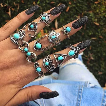 Tocona 11pcs/Set Vintage Antique Silver Color Eagle Deer Moon Crown Finger Midi Knuckle Rings Set for Women Bohemia Jewelry 4189
Tocona 11pcs/Set Vintage Antique Silver Color Eagle Deer Moon Crown Finger Midi Knuckle Rings Set for Women Bohemia Jewelry 4189