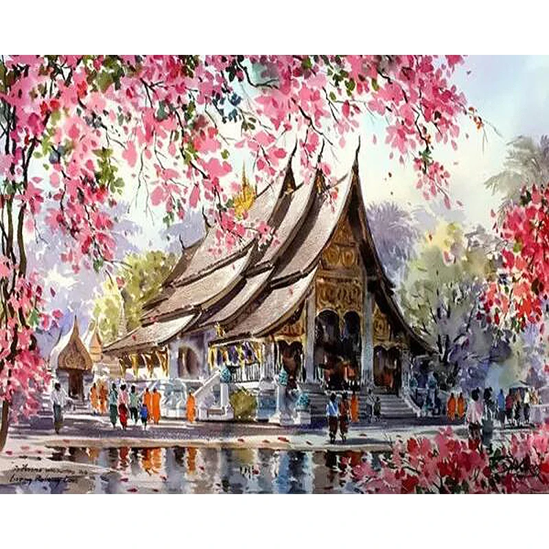 Cherry blossom Temple Hand Made Paint High Quality Canvas Beautiful Painting By Numbers Surprise Gift Great Accomplishment
Cherry blossom Temple Hand Made Paint High Quality Canvas Beautiful Painting By Numbers Surprise Gift Great Accomplishment