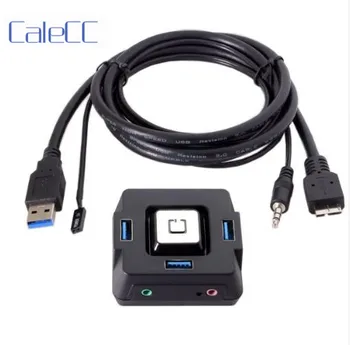 USB 3.0 to 3.5mm Audio Adapter & 3 Port HUB & Reset Boot Push Button Switch for Motherboard & Computer Black
USB 3.0 to 3.5mm Audio Adapter & 3 Port HUB & Reset Boot Push Button Switch for Motherboard & Computer Black
