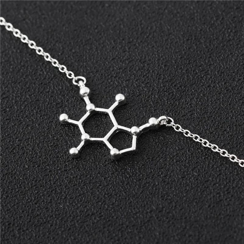 10PCS Caffeine Molecule Bracelet Geometric Science Chemical Structure Hormone Coffee Dopamine Serotonin Molecular Bracelets | Украшения и