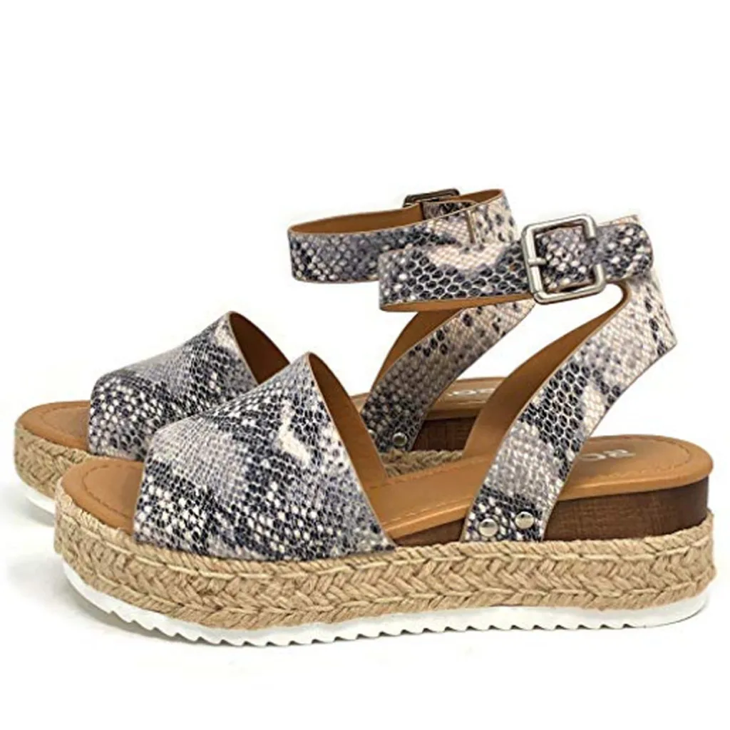 Summer Women Ladies Sandals Womens Open Toe Ankle Pumps Straw Thick Bottom Shoes Snake Grain Roman Sandals 40Z
Summer Women Ladies Sandals Womens Open Toe Ankle Pumps Straw Thick Bottom Shoes Snake Grain Roman Sandals 40Z