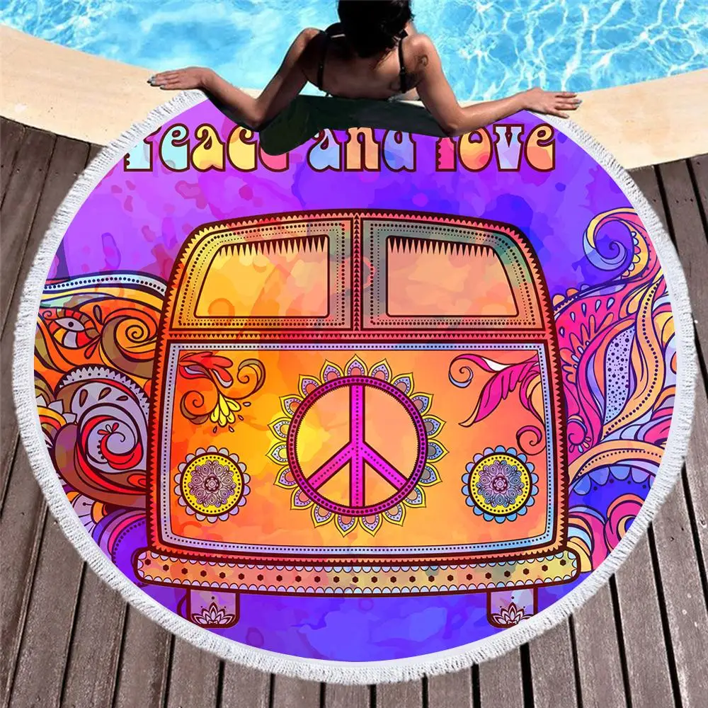 love and peace beach towel 2019 new arrival designer round beach towel microfiber sand blanket mat
love and peace beach towel 2019 new arrival designer round beach towel microfiber sand blanket mat