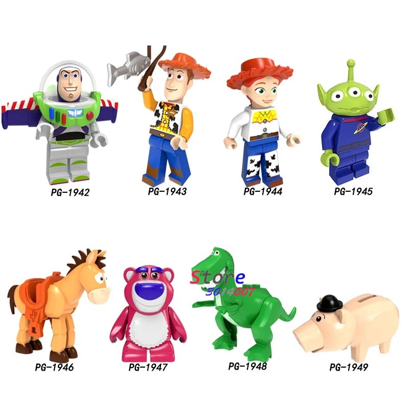Single Building Blocks Cartoon Toys Story Woody Buzz Jessie Red hearts Hamm Aliens Bulleye Lotso Figures Sonic toys for children
Single Building Blocks Cartoon Toys Story Woody Buzz Jessie Red hearts Hamm Aliens Bulleye Lotso Figures Sonic toys for children
