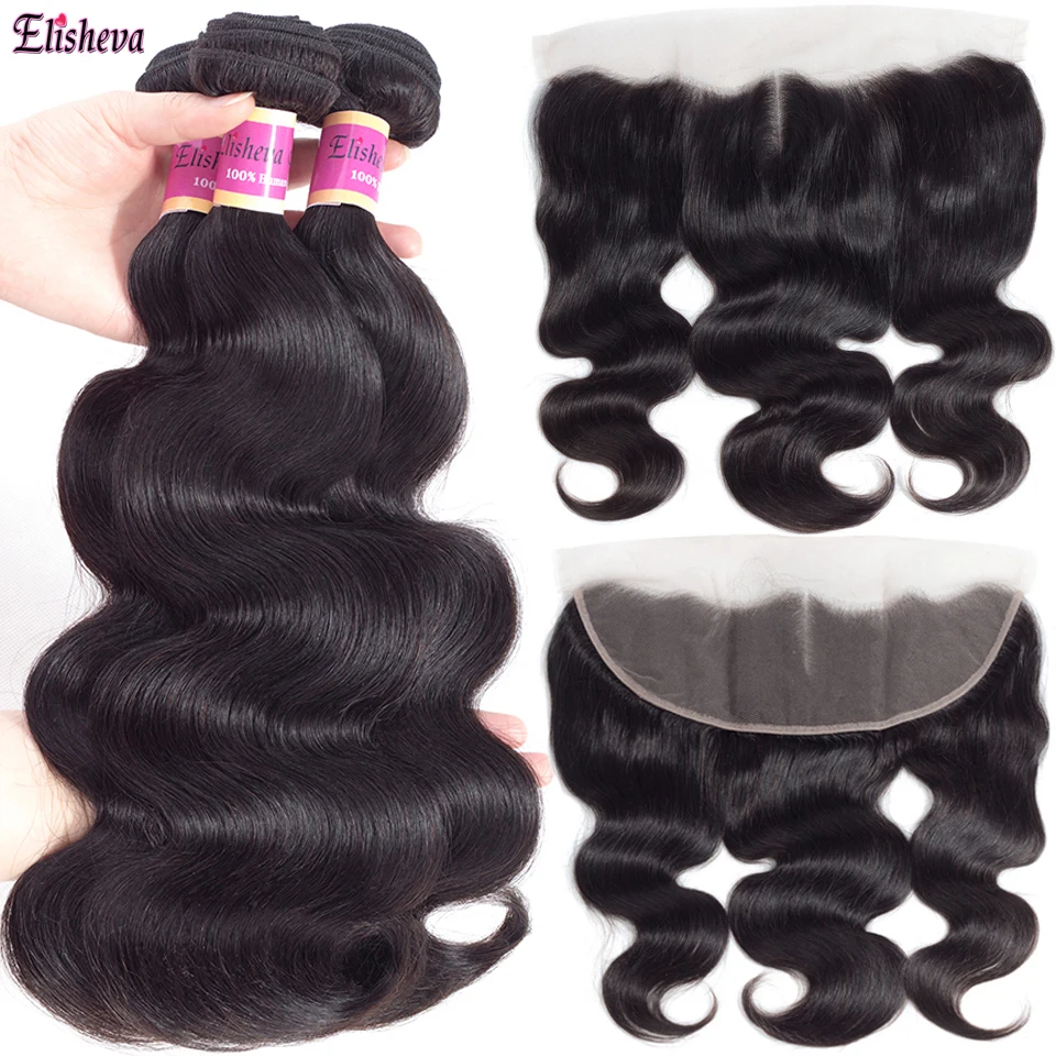 Elisheva Body Wave Bundles With Frontal Natural Colour Pre Plucked Brazillian Remy Human Hair 3 Weave Bundles with Closure 13x4
Elisheva Body Wave Bundles With Frontal Natural Colour Pre Plucked Brazillian Remy Human Hair 3 Weave Bundles with Closure 13x4
