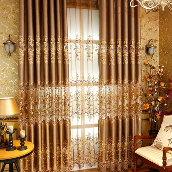 European Luxury elegance Embroidery Blackout curtain for Livingroom French Window Curtain Shading Window fabric
European Luxury elegance Embroidery Blackout curtain for Livingroom French Window Curtain Shading Window fabric