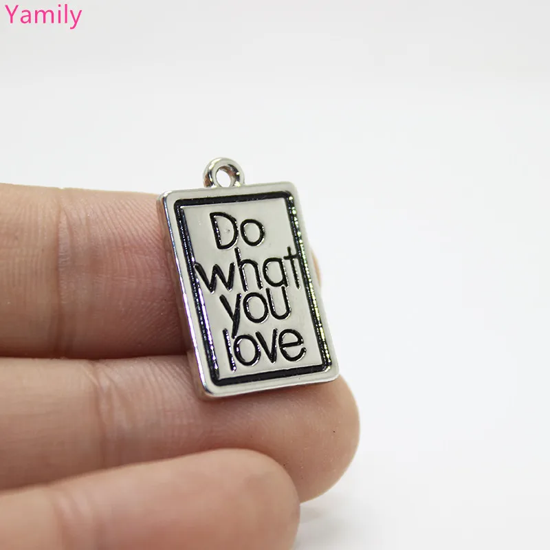 10pcs/ 22x13mm Do What You Love Charms Alloy white k Do what you love charm pendant for diy jewelry making
10pcs/ 22x13mm Do What You Love Charms Alloy white k Do what you love charm pendant for diy jewelry making