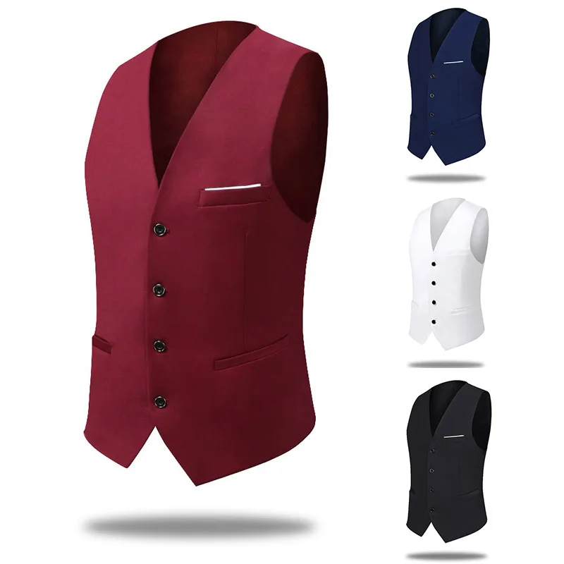 PEORCHID бордовый Для мужчин жилет 2019 серый/синий Best Man Slim Fit Винтаж итальянский